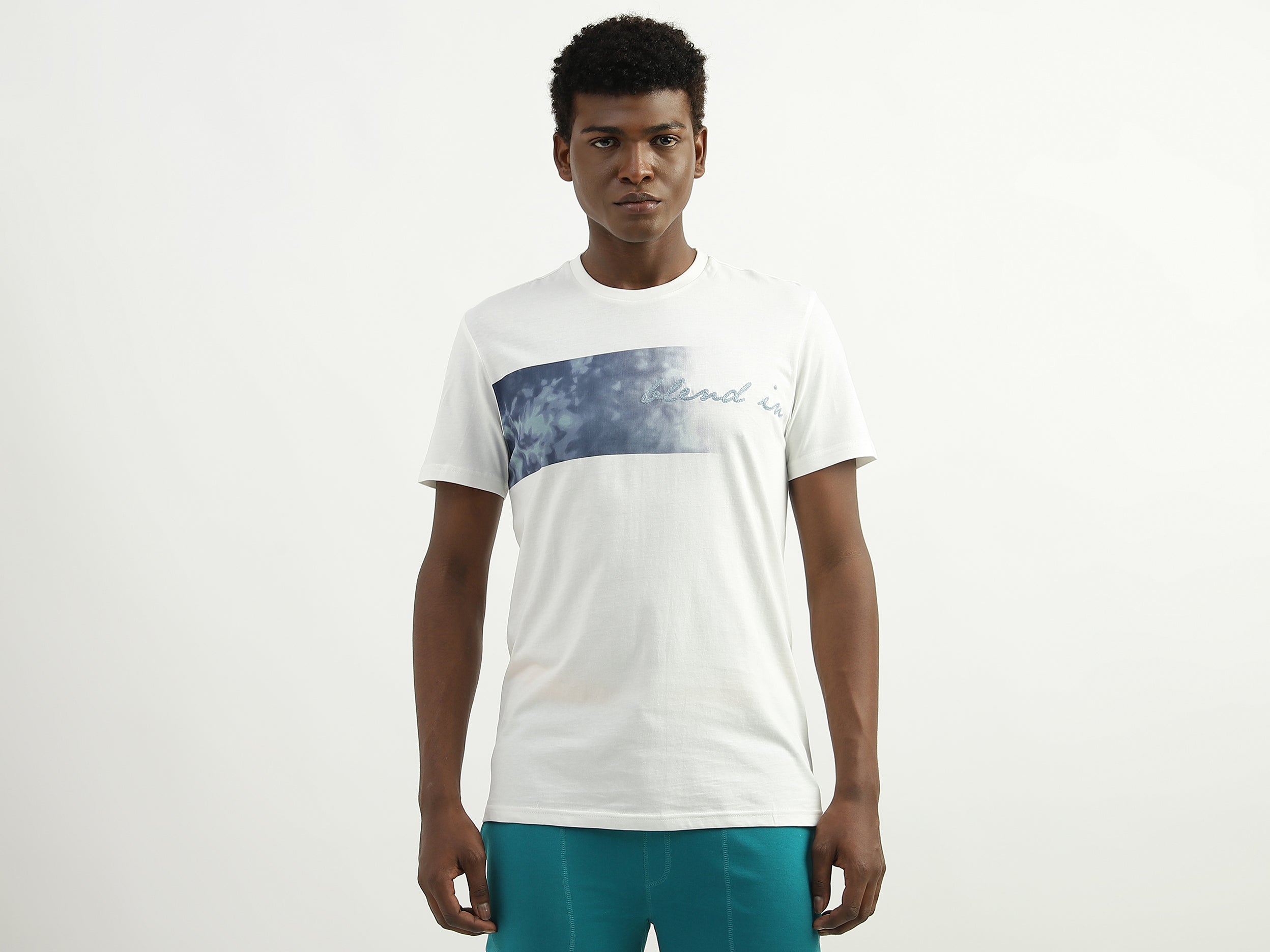 Cotton Printed Round Neck Mens T-shirts