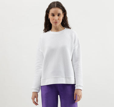 Regular Fit Textured Sweatshirt