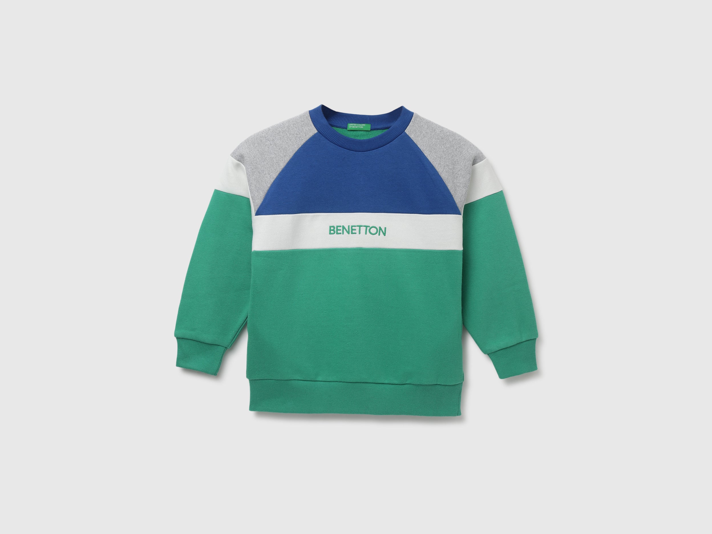 Regular Fit Crew Neck Colorblocked Boy's Sweatshirt