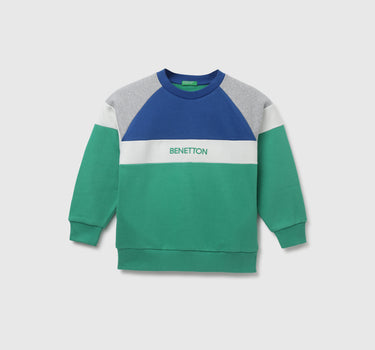 Regular Fit Crew Neck Colorblocked Boy's Sweatshirt