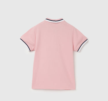 Regular Fit Polo Neck Textured T-Shirt