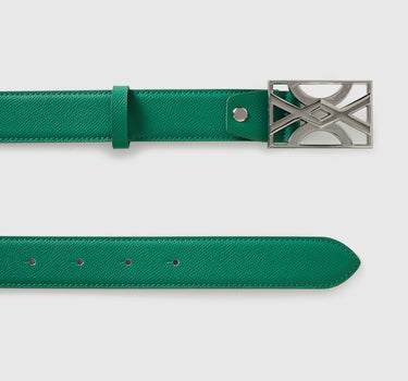 GREEN BELT WITH LOGOED BUCKLE