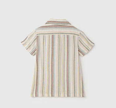 Regular Fit Spread Collar Striped Shirt