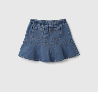 Girls Solid Regular Fit Skirt