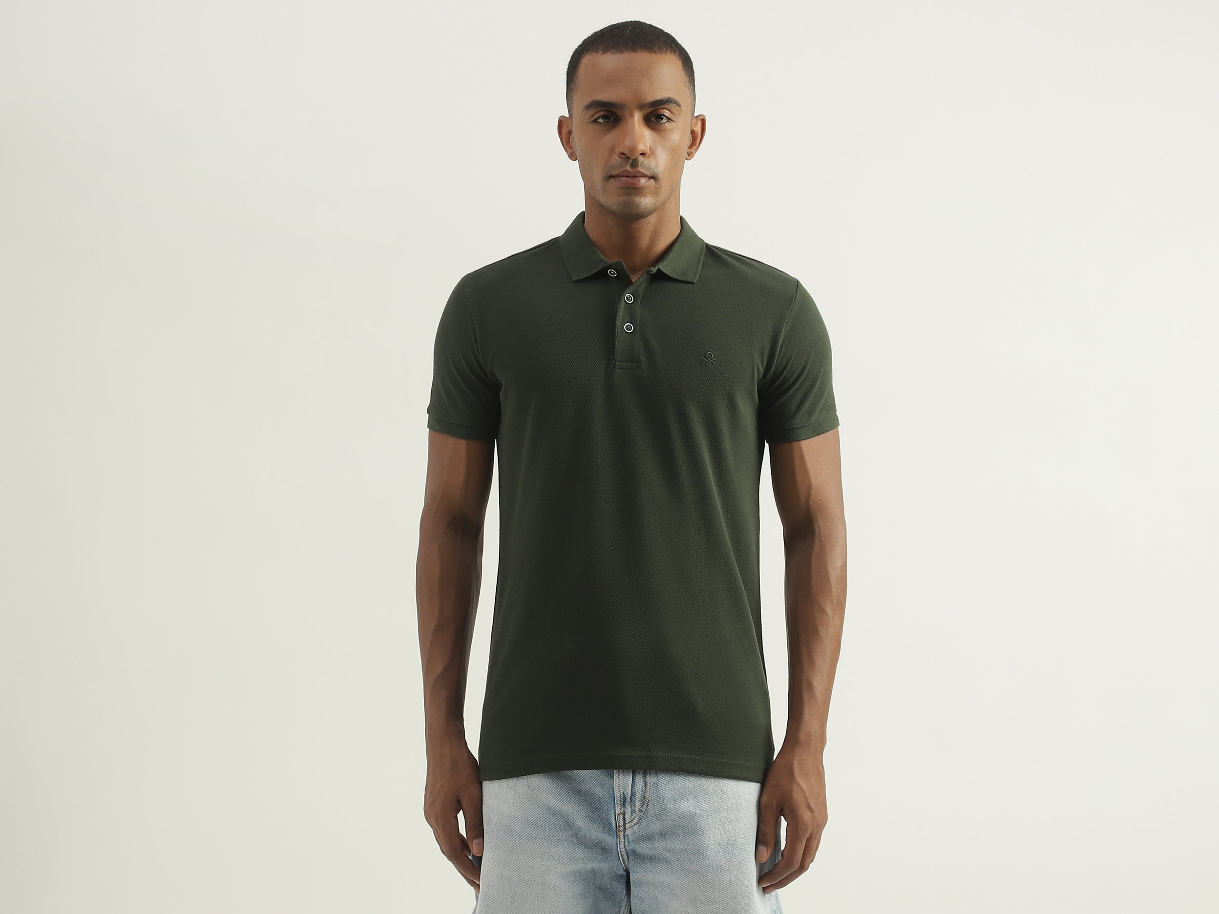 Solid Olive Polo T-Shirt