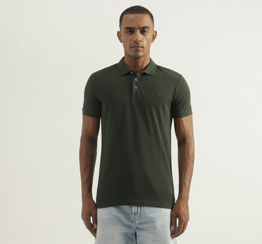 Solid Olive Polo T-Shirt