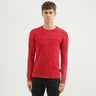 Men's Regular Fit Crew Neck Textured Sweater