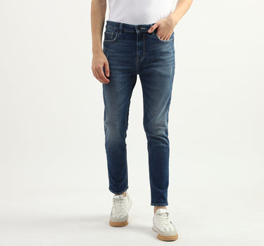 Men Solid Low Crotch Jeans