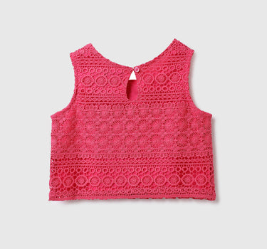 Cotton Embroidery Square Neck Girls Tops