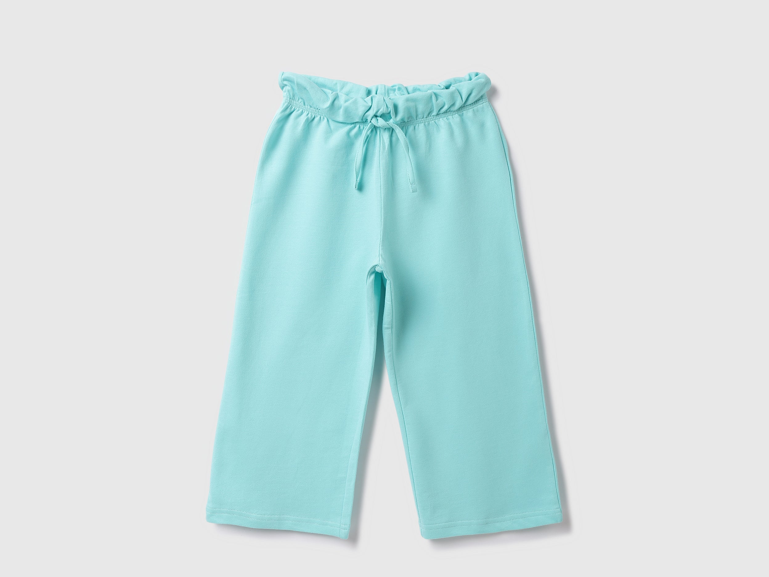 Cotton Solid Regular Length Girls Trousers