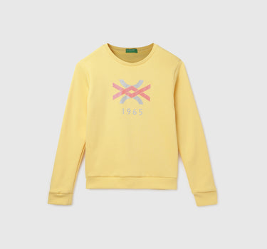 Girl's Regular Fit Crew Neck Printed SweatShirt