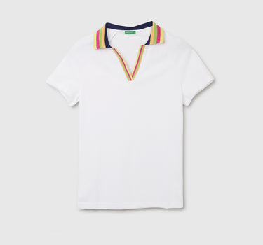 Striped Collar Polo T-Shirt