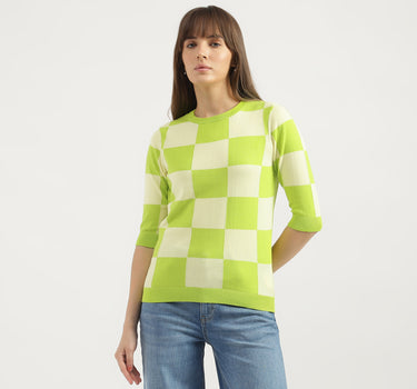 Regular Fit Round Neck Colorblock Tops