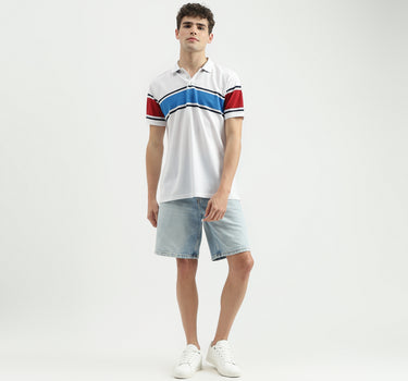 Regular Fit Polo Neck Colorblock T-Shirt