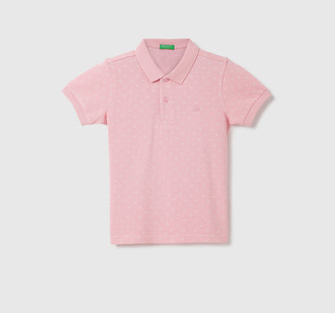 Boys Printed Polo Collar T-Shirt