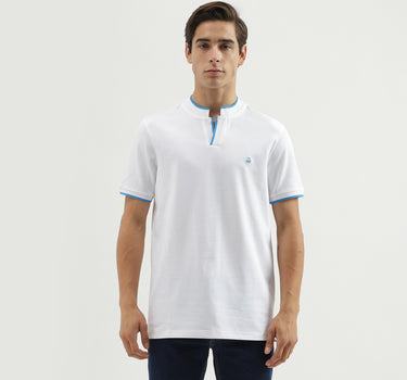 Men's Regular Fit Polo Neck Solid T-Shirt