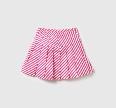 Girls Striped Regular Fit Skirt