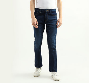 Men Solid Bootleg Jeans