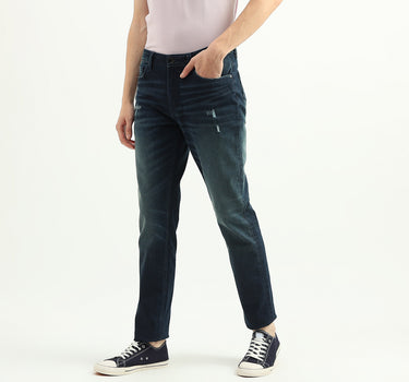 Men Solid Slim Straight Jeans