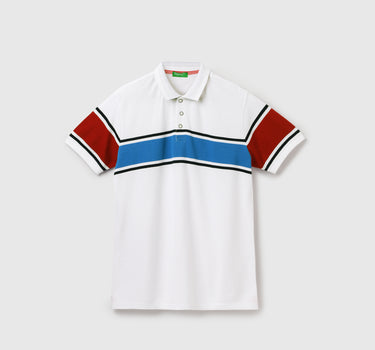 Regular Fit Polo Neck Colorblock T-Shirt