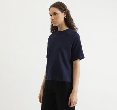 Regular Fit Round Neck Ribbed T-Shirt