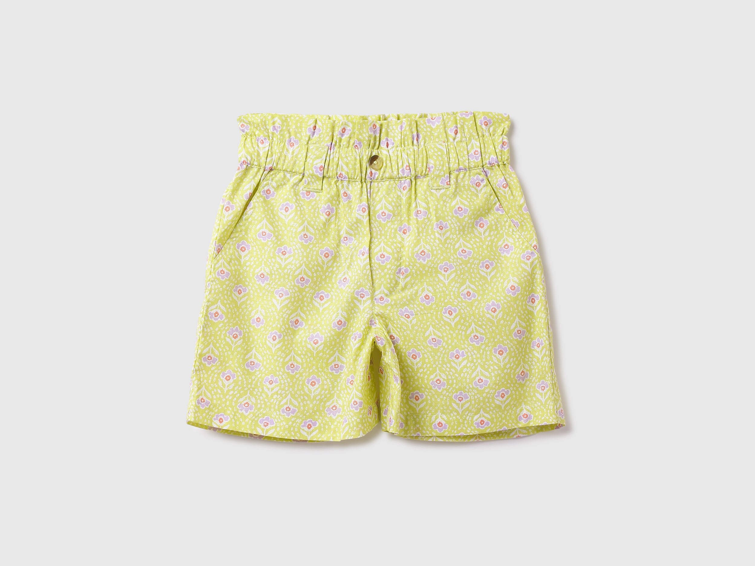 Cotton Blend Printed Regular Length Girls Shorts