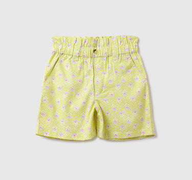 Cotton Blend Printed Regular Length Girls Shorts