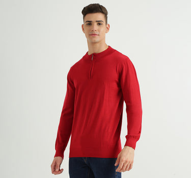 Men Solid High Neck Sweater