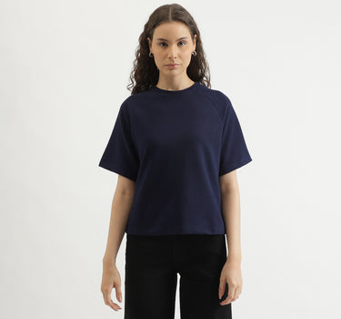 Regular Fit Round Neck Ribbed T-Shirt