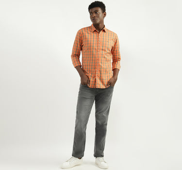 Cotton Checked Spread Collar Mens Shirts