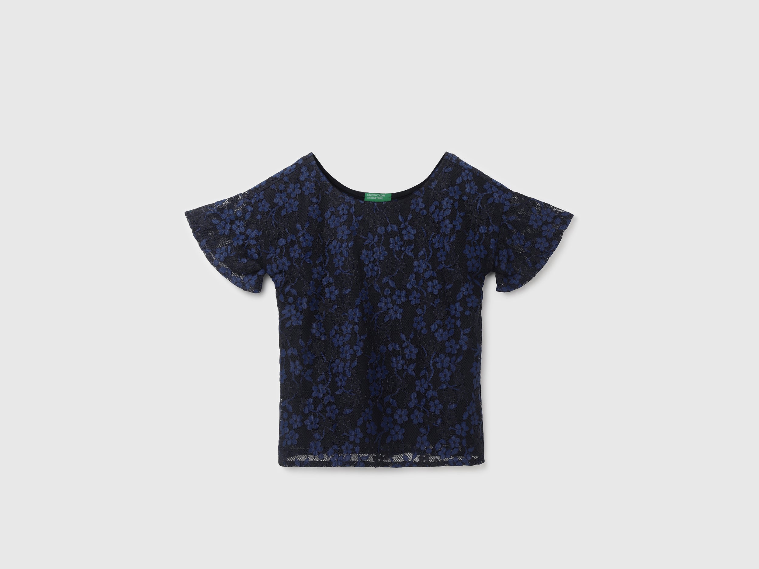 Girl's Regular Fit Round Neck Floral Top