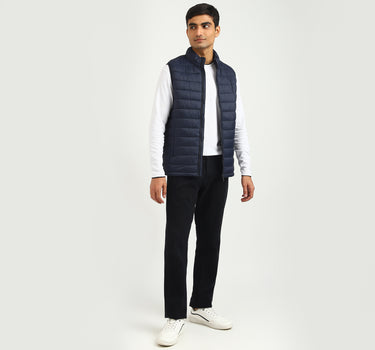 Men Quilted High Neck Jacket