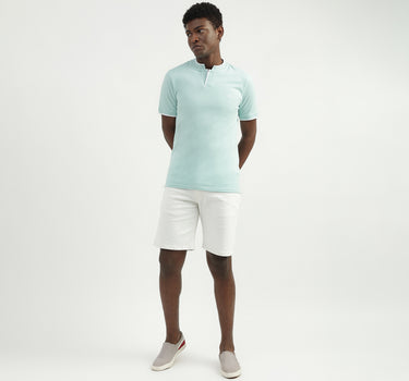 Cotton Solid Polo Collar Mens T-shirts