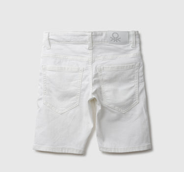 Basic White Denim Shorts