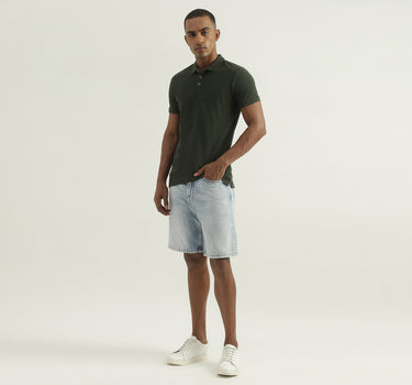 Solid Olive Polo T-Shirt