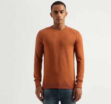 Men's Regular Fit Round Neck Solid Sweaters