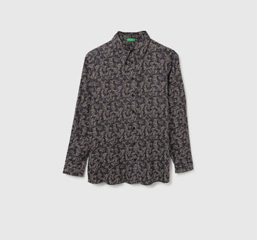 Regular Fit Spread Collar Printed Shirt