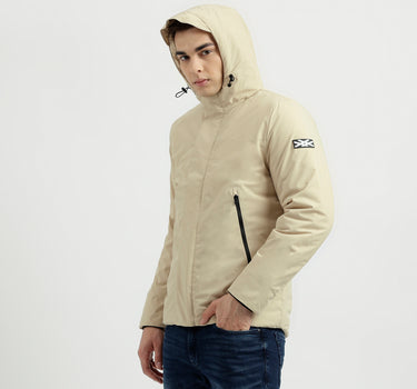 Men's Regular Fit Hooded Neck Waterproof Jacket