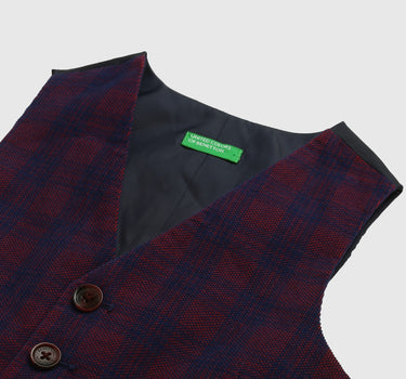 Boys Checked Waistcoat