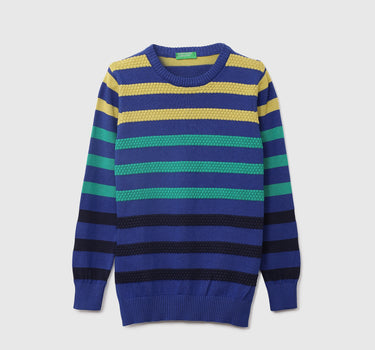 Boys Long Sleeve Stripe Sweatshirt