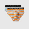 Pack of 2 Striped Low Rise Briefs