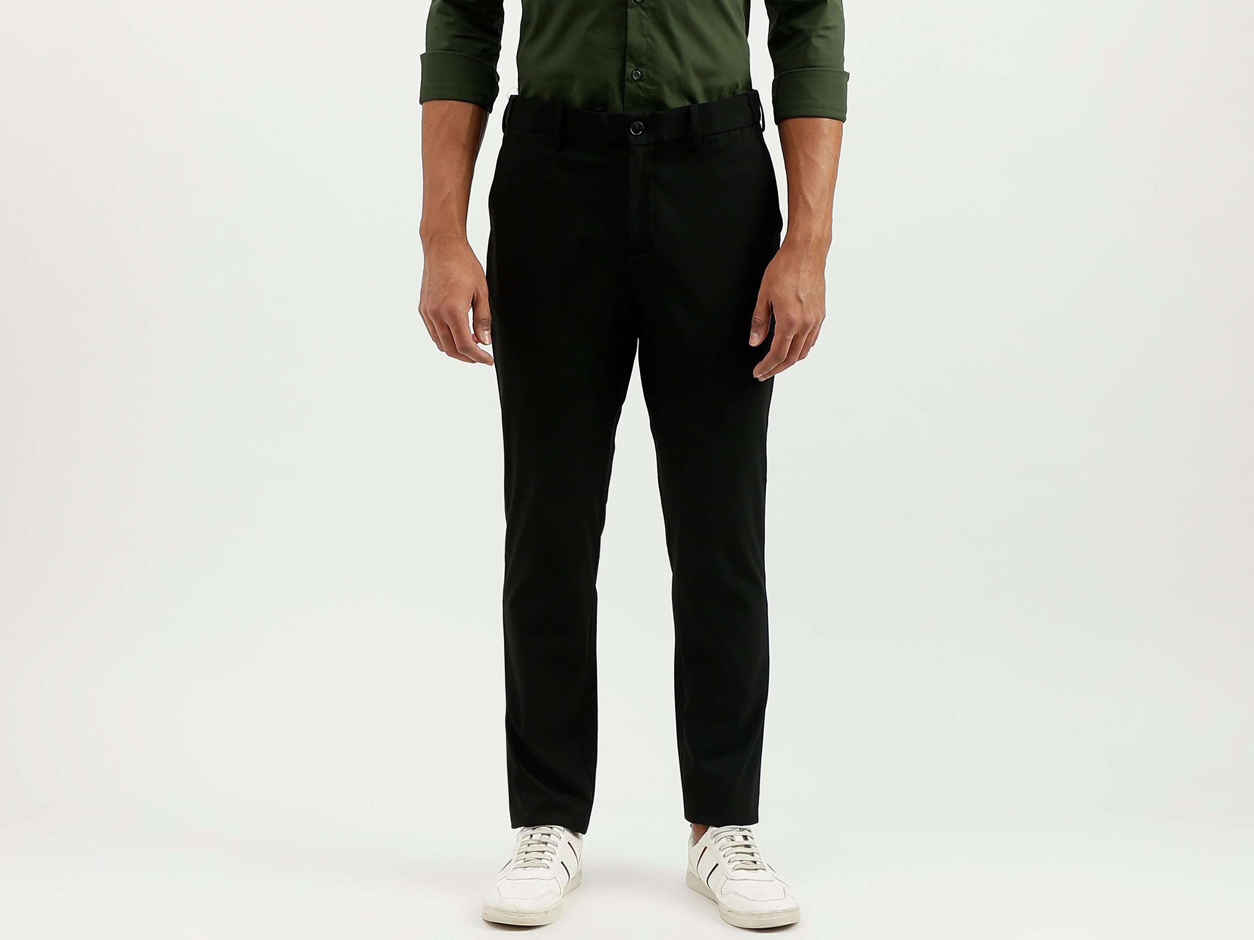 Solid Slim Fit Trousers