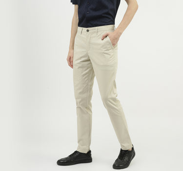 Men Solid Slim Fit Trousers