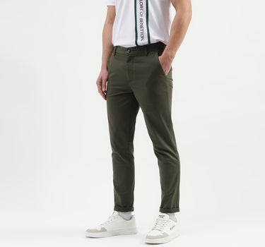 Solid Slim Fit Trousers