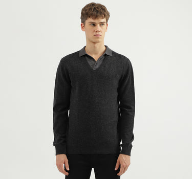 Men's Regular Fit V-Neck Solid Sweater