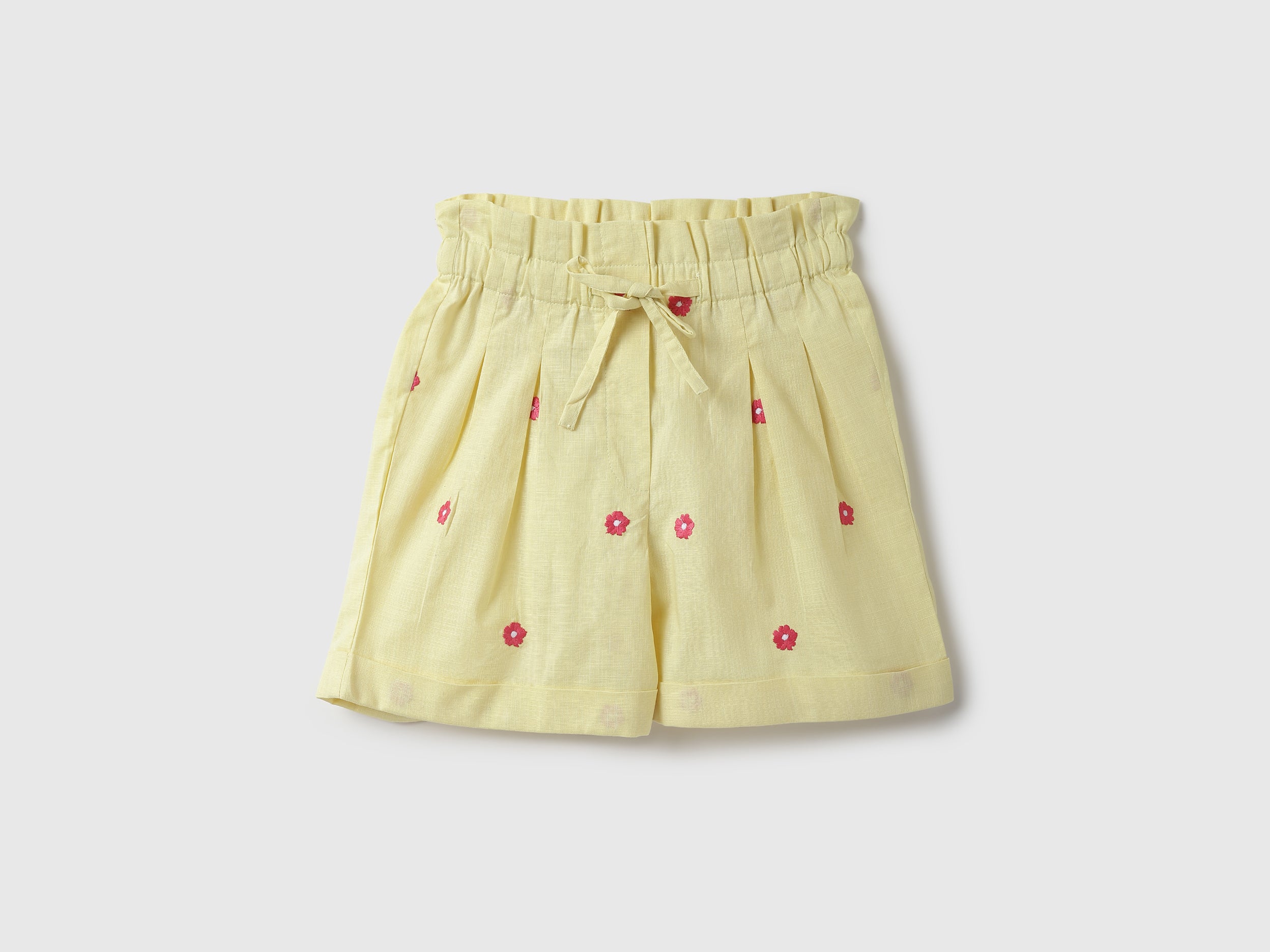 Girls Embroidery Regular Fit Shorts