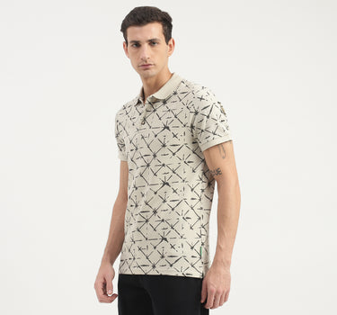 Abstract Printed Polo T-Shirt