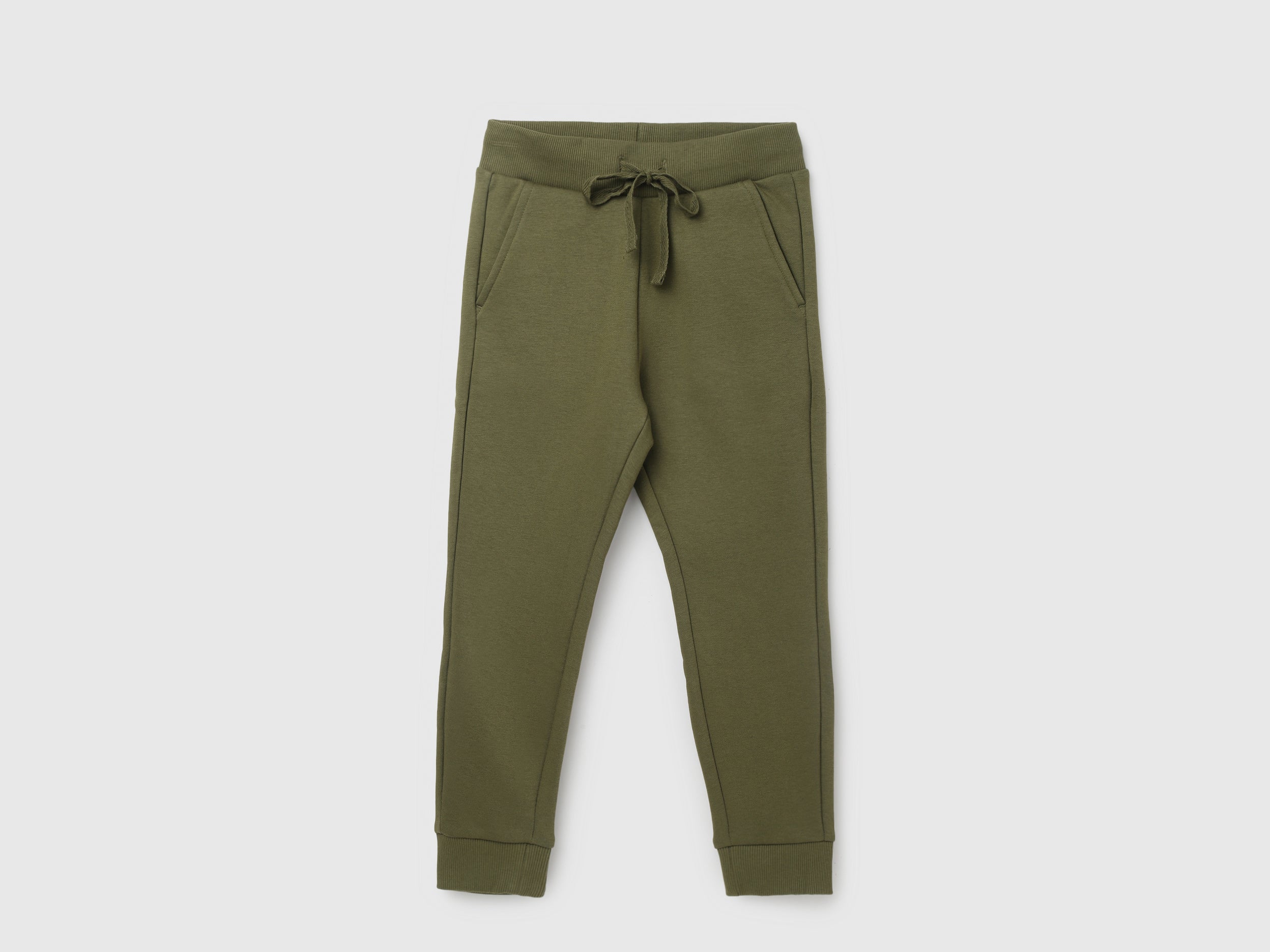 Boy's Solid Regular Fit Joggers with Drawstring Closure