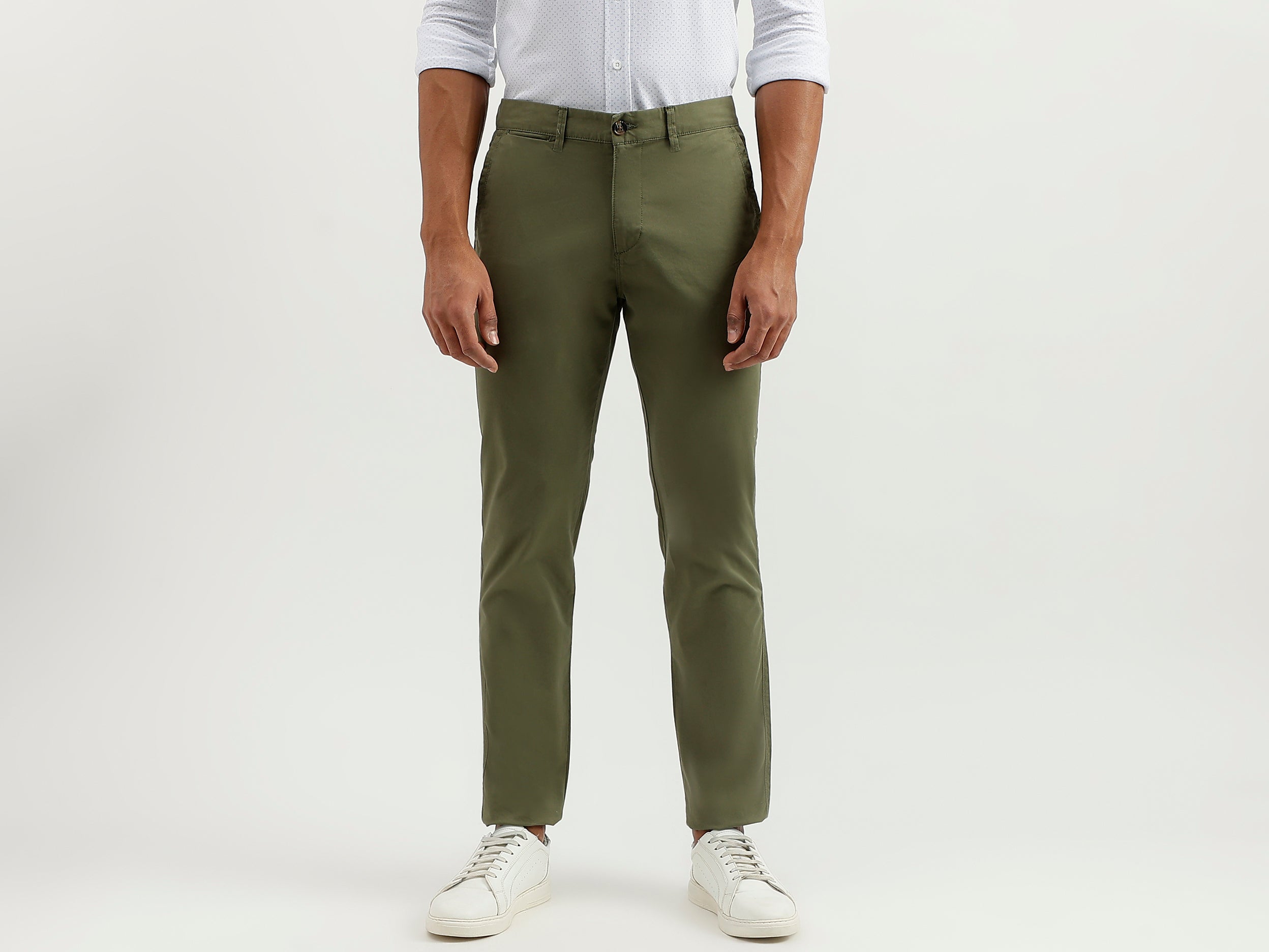 Solid Slim Fit Trousers