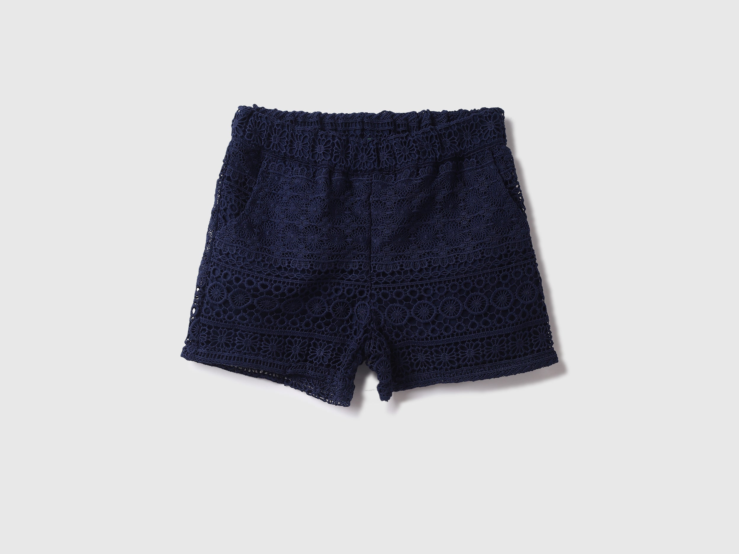 Cotton Embroidery Regular Length Girls Shorts